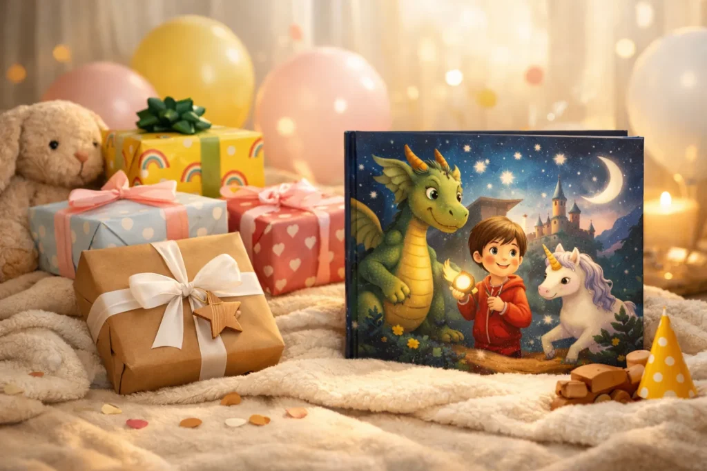 Birthday gift ideas for young kids with a personalized storybook
